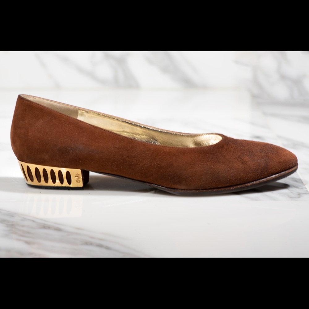 Vintage Bruno Magli Italian Suede Pointed Flats